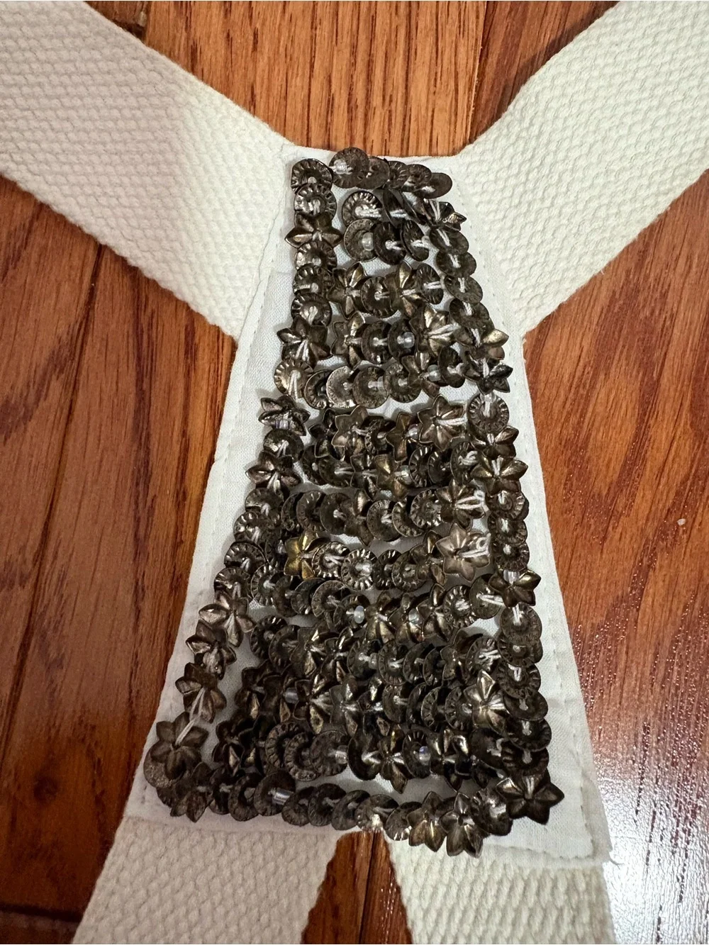 Free People Vintage Cream Lace Crochet Halter Top with Straps, Size Small